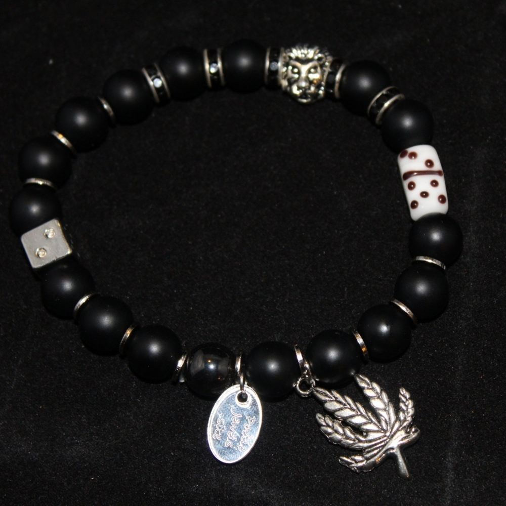 Black Howlite Stone Bracelet